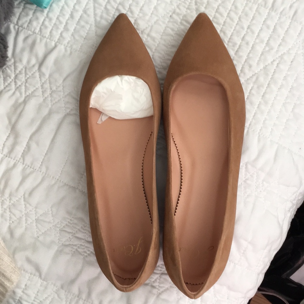 J.Crew pointed toe flat  suede